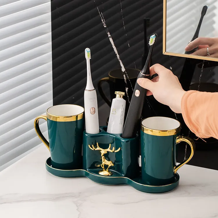 高档牙刷置物架洗漱杯牙刷杯漱口杯网红爆款牙杯漱口杯刷牙杯子