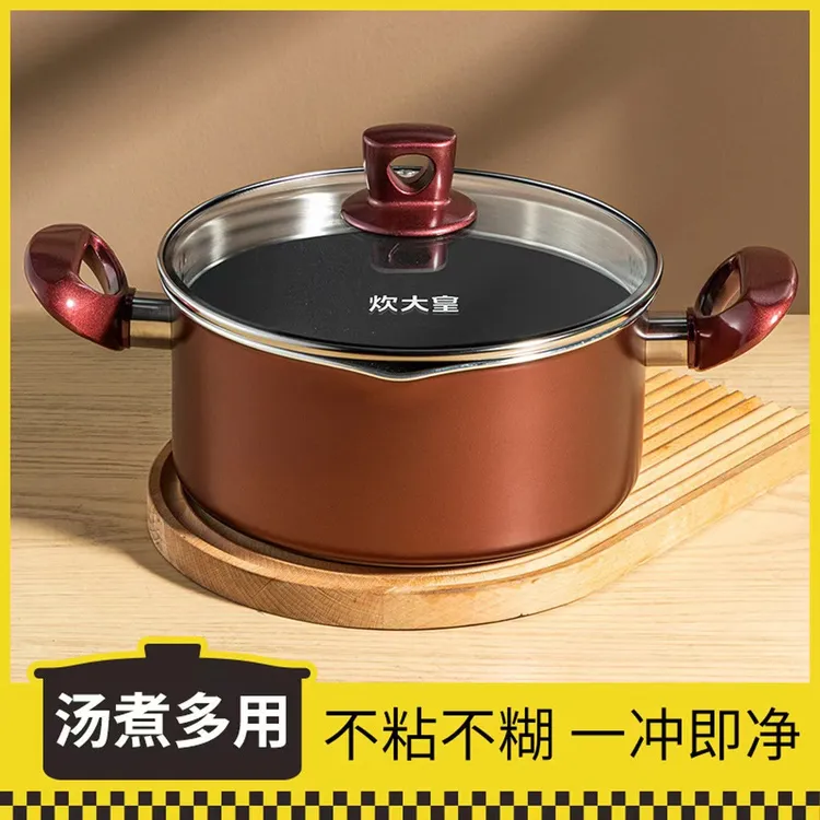 炊大皇不粘锅双耳家用煮汤粥锅蒸煮锅炖锅电磁炉专用煮面炖煮厚实