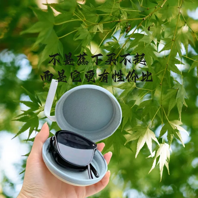 焦夏可折叠焦下墨镜女网红显脸瘦太阳镜防止外线开车便携时尚