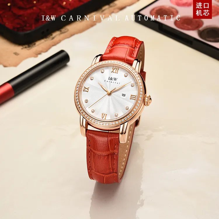 IW手表女款小众设计进口石英女表品牌正品气质时尚轻奢日历防水表