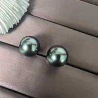 铜合金仿珍珠耳饰 大溪地色百搭通勤耳钉日常简约耳环