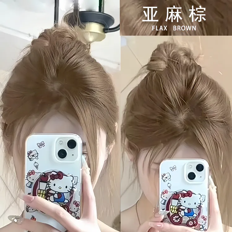 【买一送一】H5h亚麻棕色染发膏免漂2025流行色显白浅茶摩卡自己染