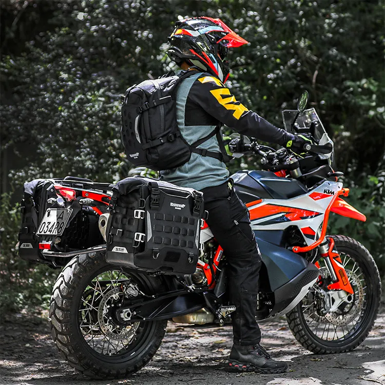 Rhinowalk/犀牛·漫步摩托车包双侧边防盗包立体包防水摩托车边包