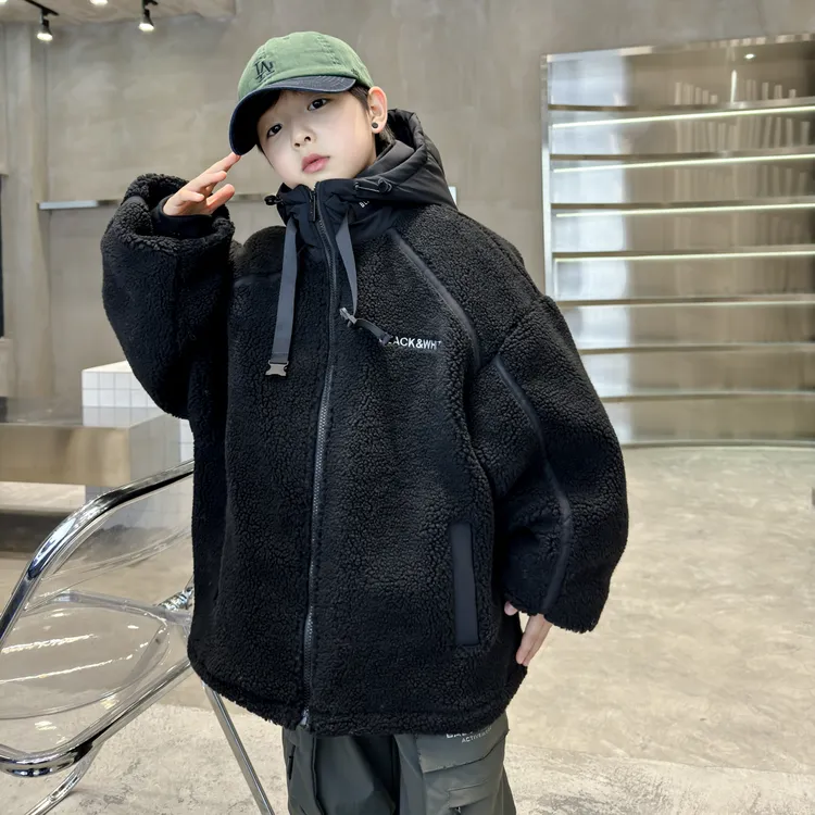 【2025秋冬款上新】男童加棉外套儿童韩版洋气秋冬毛毛衣中大童童装