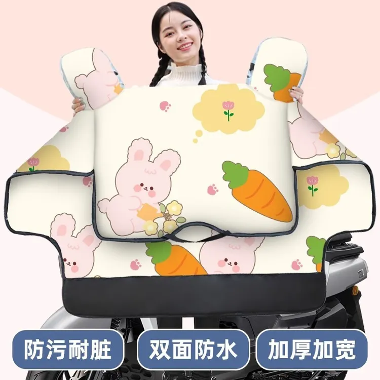 小电动摩托车挡风被冬天电瓶双面防雨防水防风罩春秋四季新款冬季