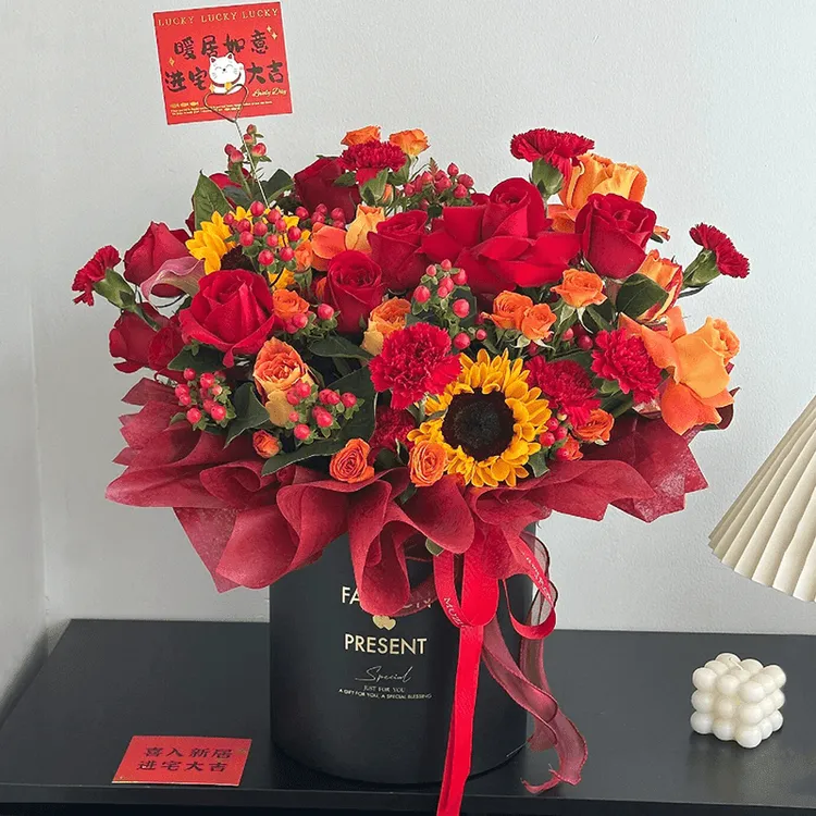 配送花束鲜花开业玫瑰花团购乔迁花束鲜花店同城鲜花免费生日花束