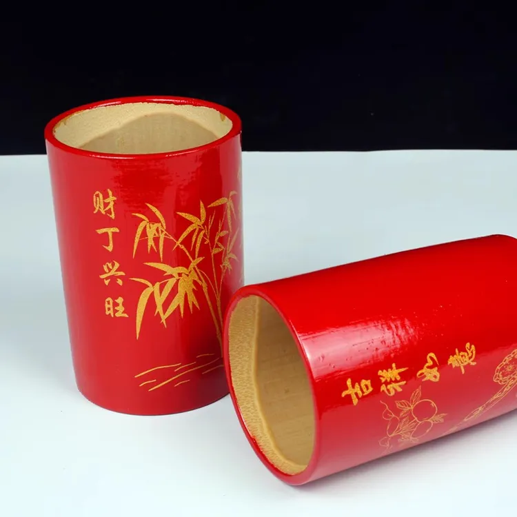 中秋节潮汕小号香炉红米升米斗大号红竹筒合家平安吉祥如意