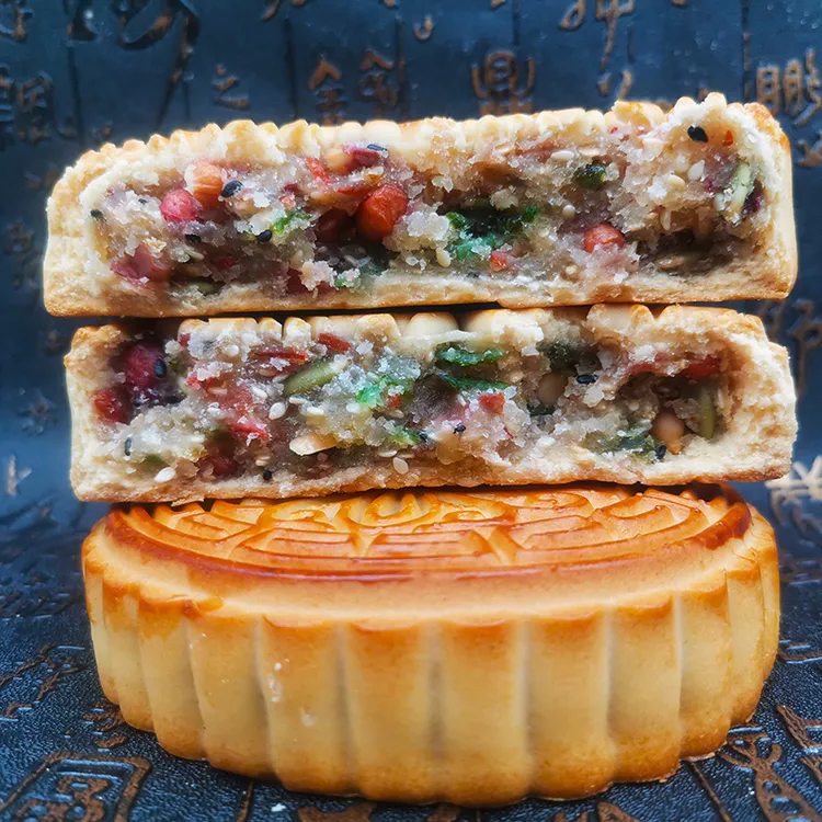 新刘家老月饼河南老五仁大月饼传统手工纸包冰糖块月饼230克/个
