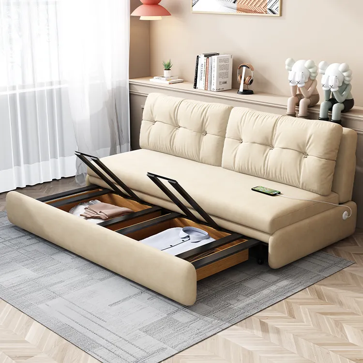 折叠沙发床两用2025新款多功能一体小户型客厅抽拉网红款可伸缩床