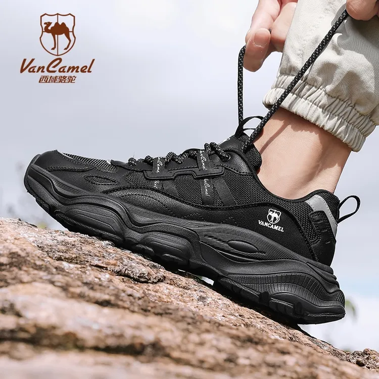 VANCAMEL/西域骆驼情侣运动鞋休闲鞋网面夜光百搭跑步鞋XYLT001