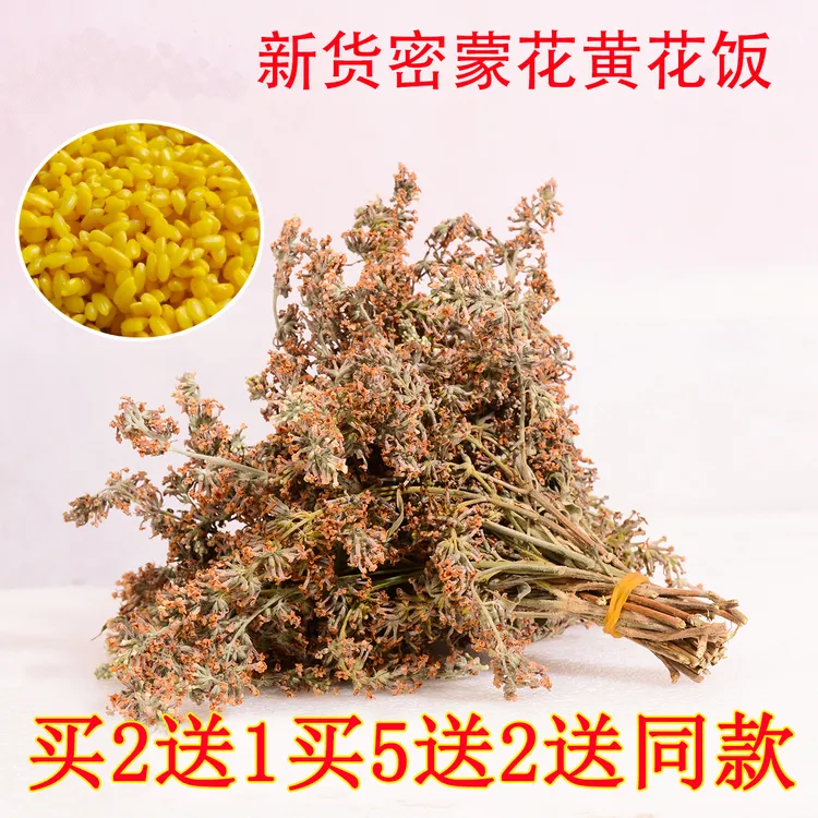 广西黄花饭新鲜野生密蒙花黄色糯饭染饭花黄饭花染料黄香花饭