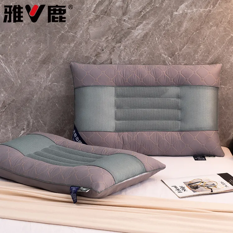 V/雅鹿决明子枕头枕芯护颈椎乳胶枕单只家用款不塌陷不变形一对装