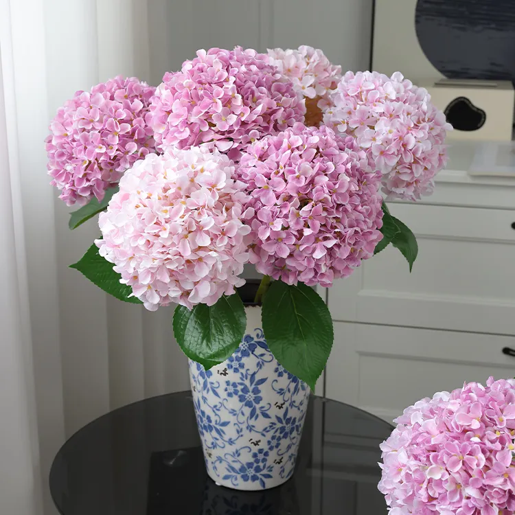 单枝爱妃大绣球仿真花客厅假花装饰摆件餐桌花电视柜插花道具摆设