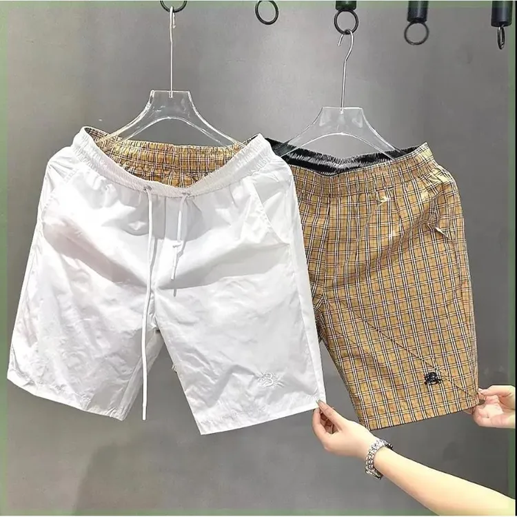 刺绣双面穿短裤男士夏季新款休闲轻奢高级感速干沙滩裤轻薄短裤子