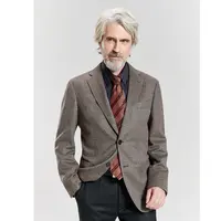 路卡迪龙【LP山羊绒】秋冬男士威尔士亲王格商务休闲西装152226202