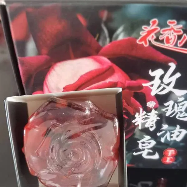 云南玫瑰花瓣精油手工皂100g*2持久玫瑰香玫瑰花型家用精品留香