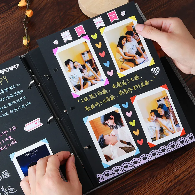 diy相册本粘贴式手账册手工制作宝宝情侣浪漫创意礼物送男女朋友