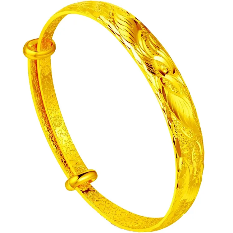正品调节龙凤呈祥新娘手镯久不掉色女新娘首饰北欧可调