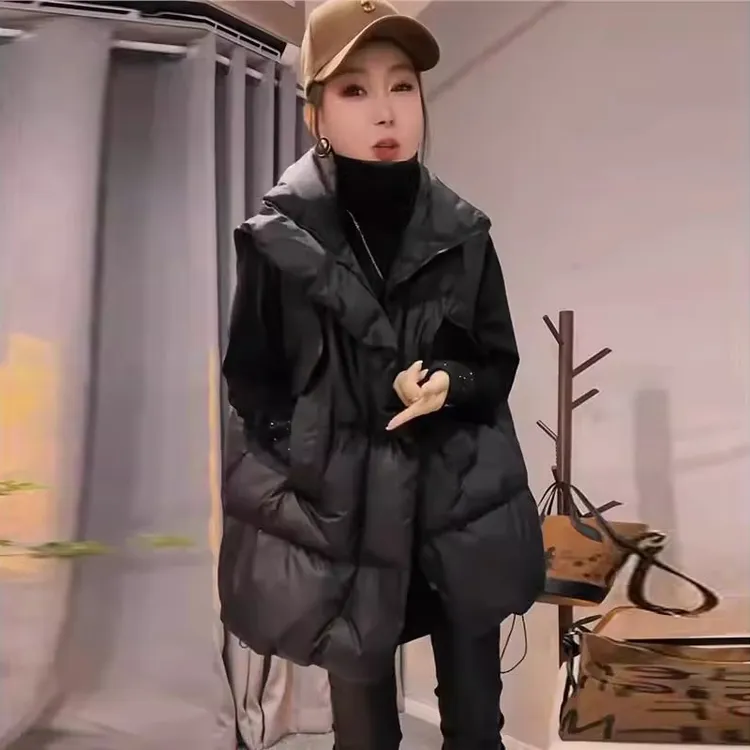 欧洲站棉服马甲女款2025新款冬季外穿百搭宽松休闲保暖马夹外套