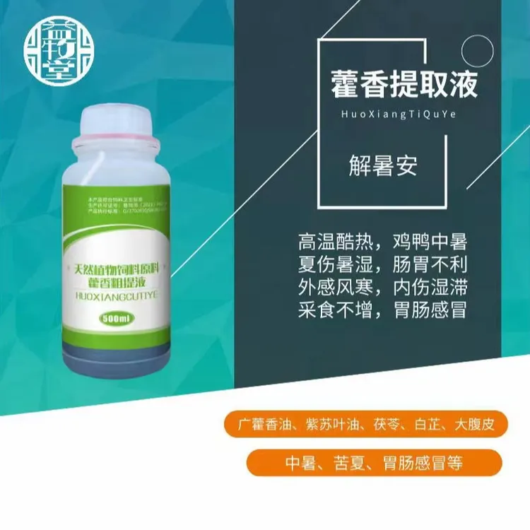藿香提取液缓解高温中暑