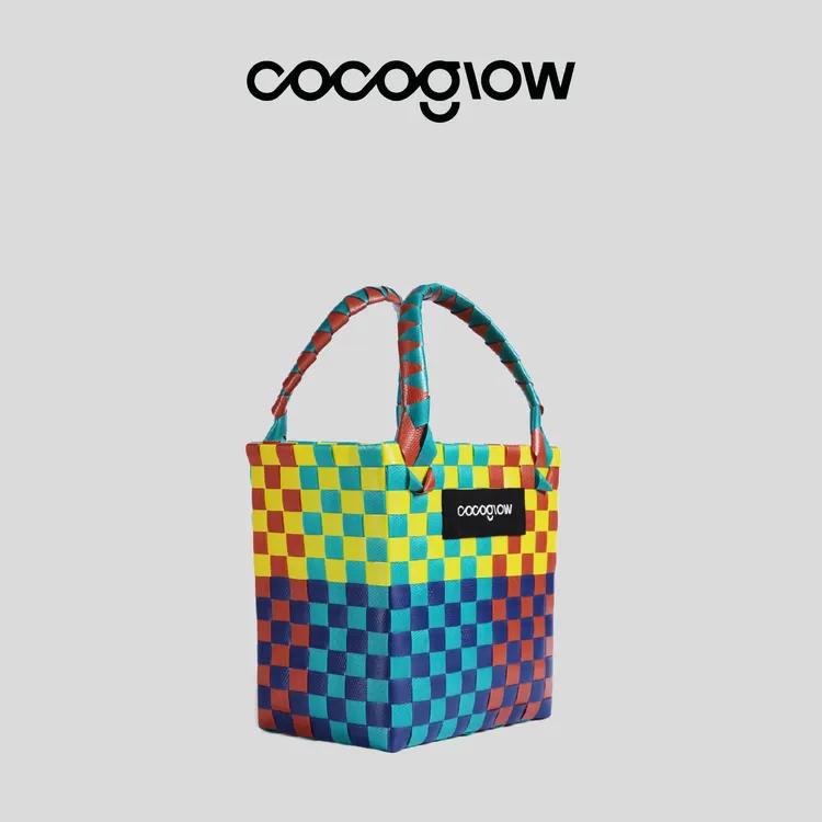 【大美人专属】cocoglow女士手提包手工工艺编织菜篮子小号