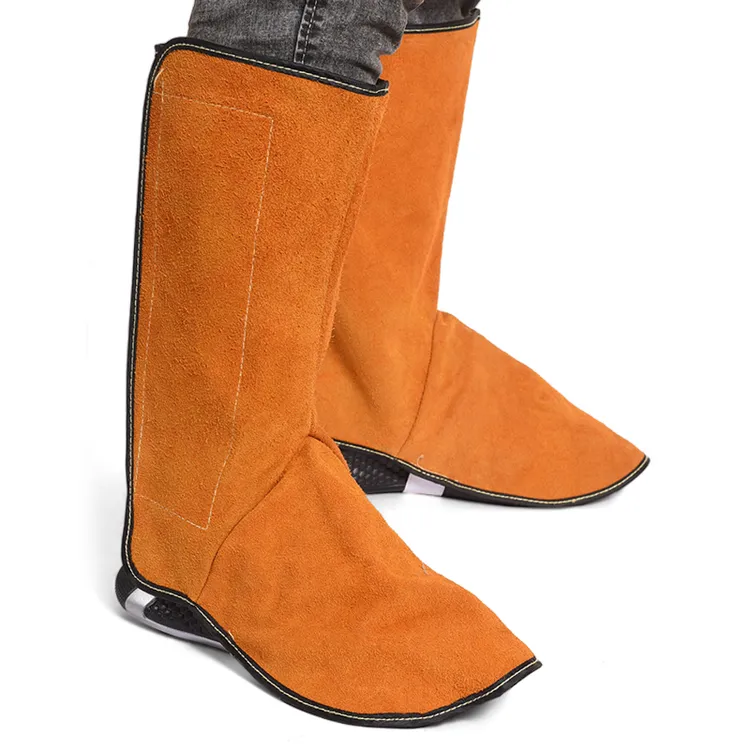 牛皮护脚罩电焊护脚护腿脚盖电焊工防烫耐高温劳保防护脚套护脚盖