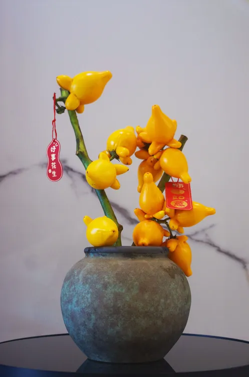 五代同堂黄金果鲜花两枝组合装完美