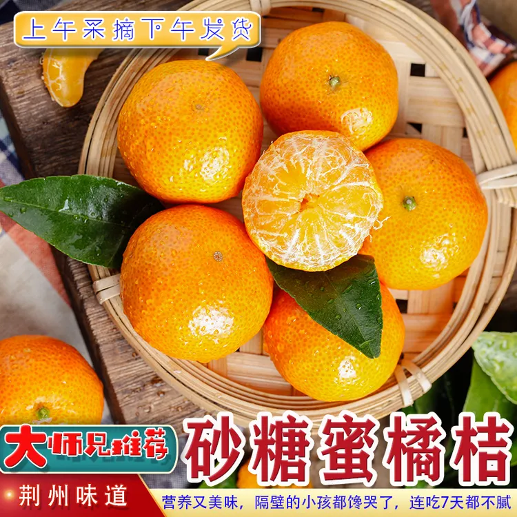 荆州松滋新鲜冰糖桔砂糖砂糖橘蜜橘蜜桔吉利糖金桔3斤金秋砂糖桔