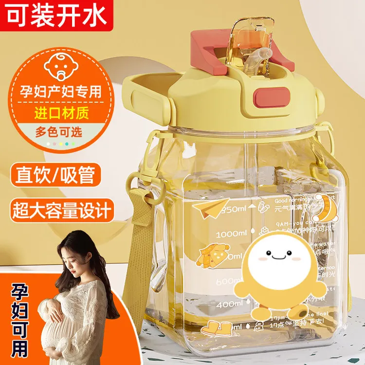 2025新款大容量耐高温网红双饮水杯女士专用大肚杯儿童高颜值水壶