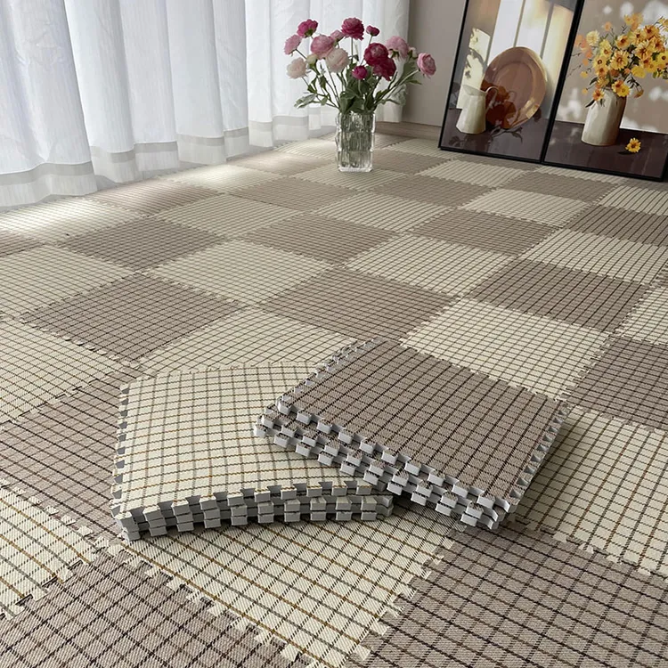 四季通用耐脏拼接地毯地垫儿童房间卧室床边客厅高级感坐垫全铺