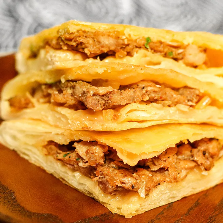 【临期25年1月】黑椒牛肉馅饼500g(100g*5片)*5袋 京东冷链