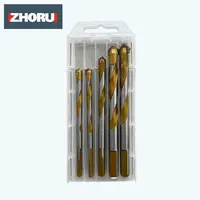 瓷砖钻头混凝土打孔开孔霸王钻合金三角钻6mm玻璃水泥手电钻套装