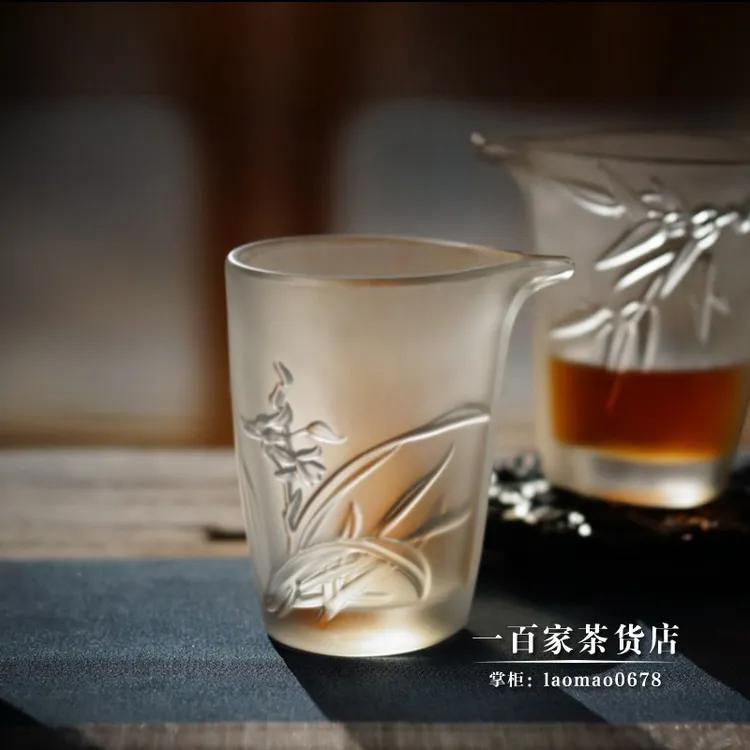 梁明毓原创设计古法琉璃茶具 兰馨竹影 公道匀杯 干泡茶席茶空间