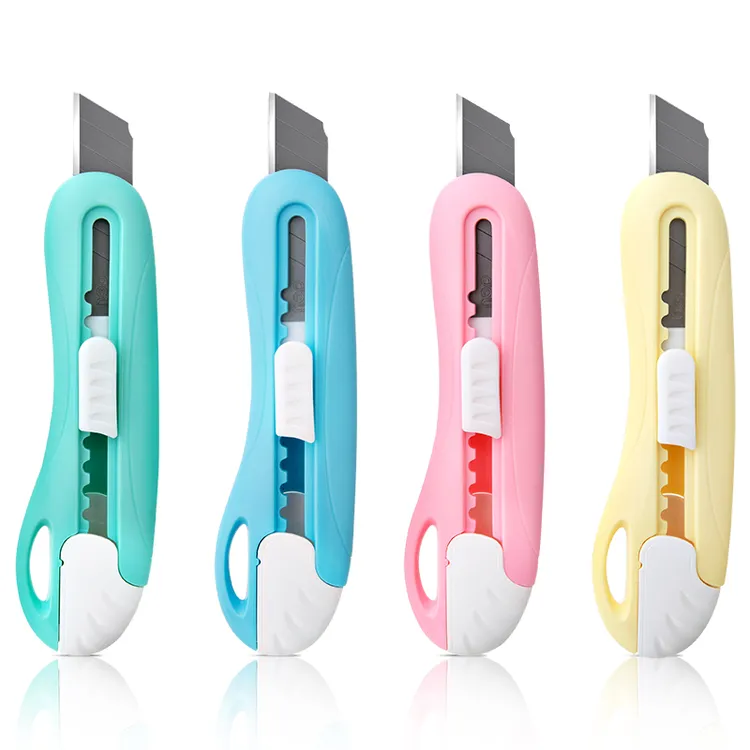 得力优酷2024美工刀裁纸手工迷你壁纸刀拆快递小刀刀片(混)(把)