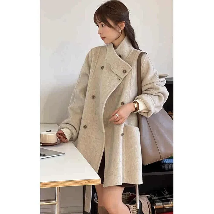 温柔呢子大衣女秋冬2025年新款毛呢外套高级感小个子韩系气质时尚