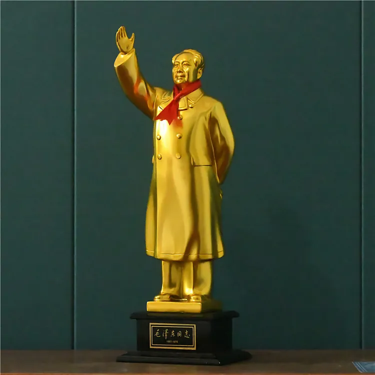 毛主席铜像镀铜全身摆件客厅乔迁礼品毛爷爷招手挥手伟人头像摆像