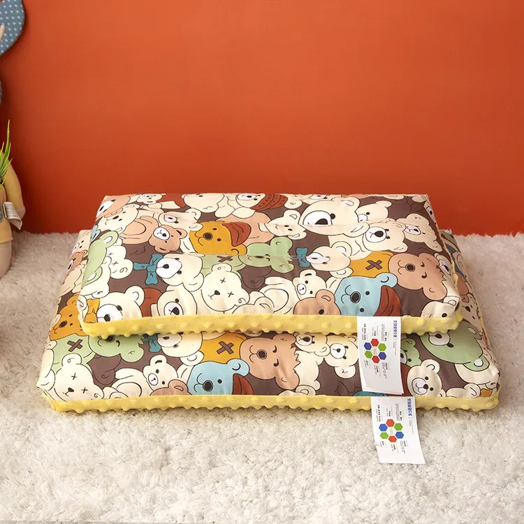 A类全棉儿童枕头枕芯安抚枕芯幼儿柔软豆豆绒环保幼儿园亲肤透气