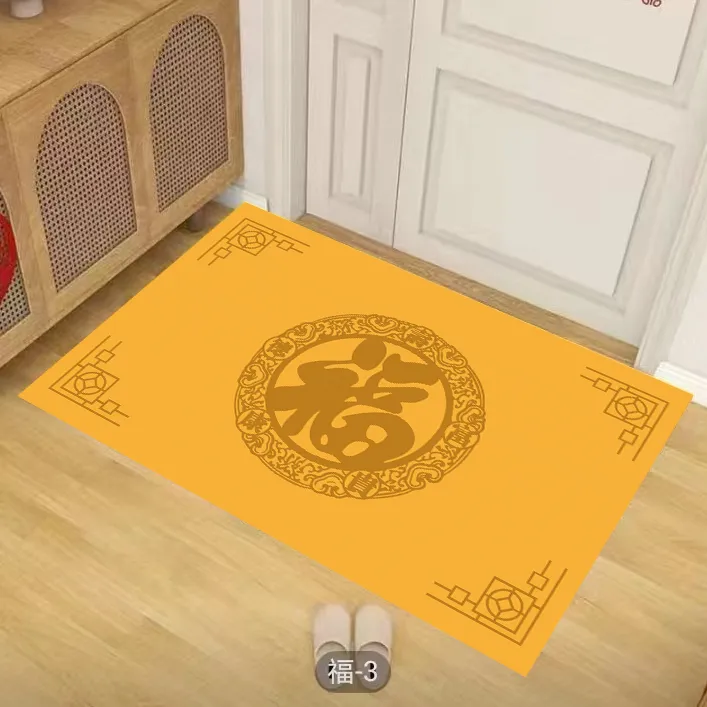黄色垫脚垫水晶绒出入平安入户门地垫 酒店迎宾加厚地毯地垫批发