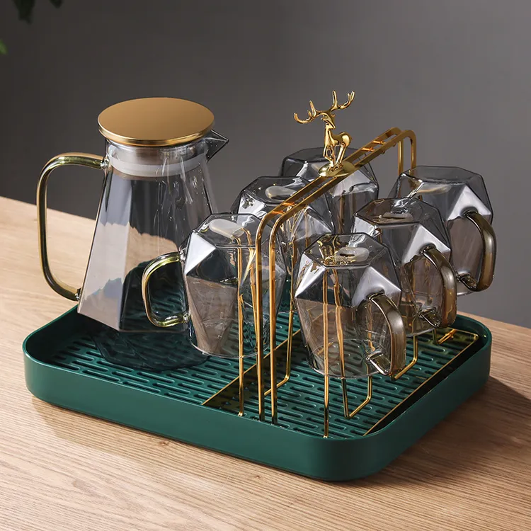 水杯架子置物架沥水杯家用杯子收纳北欧麋鹿杯架客厅茶杯玻璃杯架