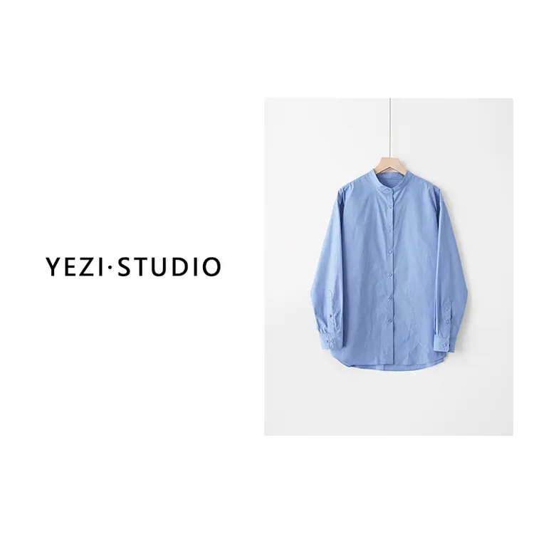 【叶子定制】缪蓝知识分子百百棉定织色织衬衫24216220（24316210）