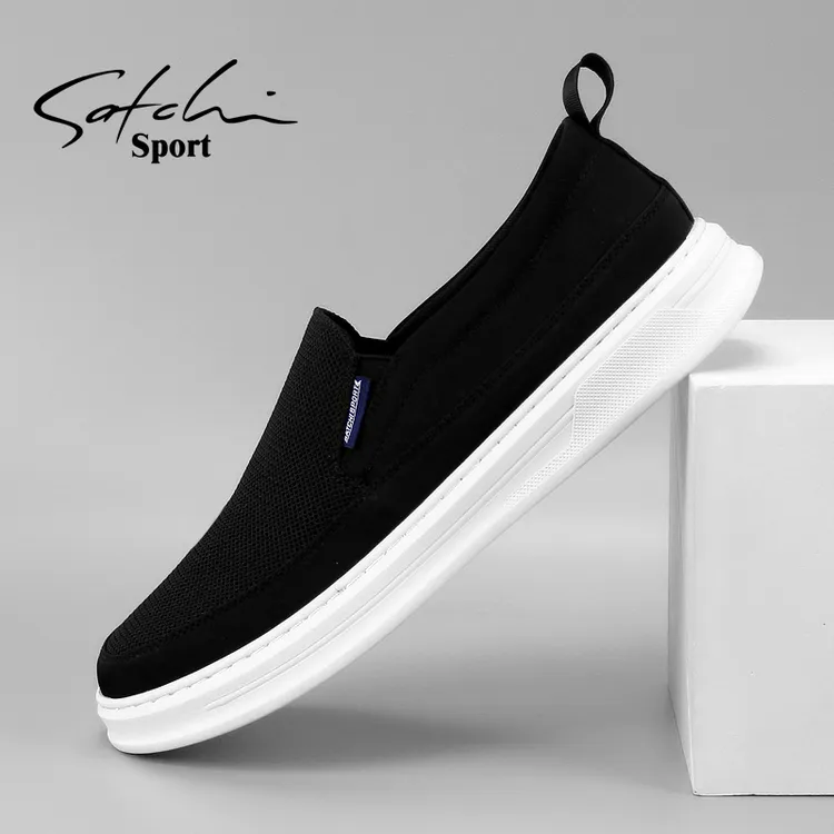 沙驰运动布鞋春夏男鞋套脚帆布鞋软底懒人鞋驾车休闲鞋板鞋透气