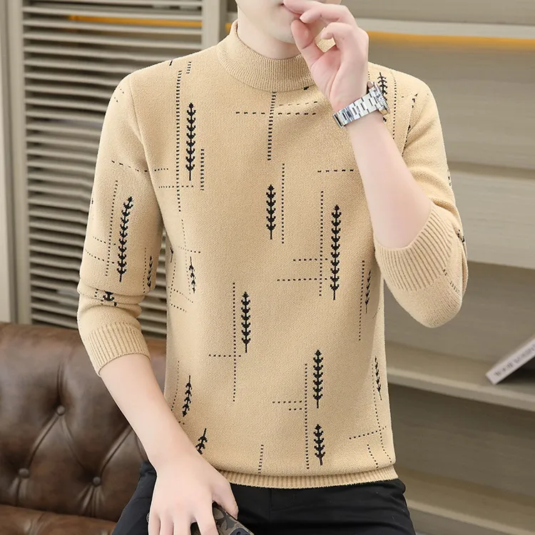 高品质不起球毛衣男士秋冬新款针织衫时尚百搭潮流帅男休闲打底衫