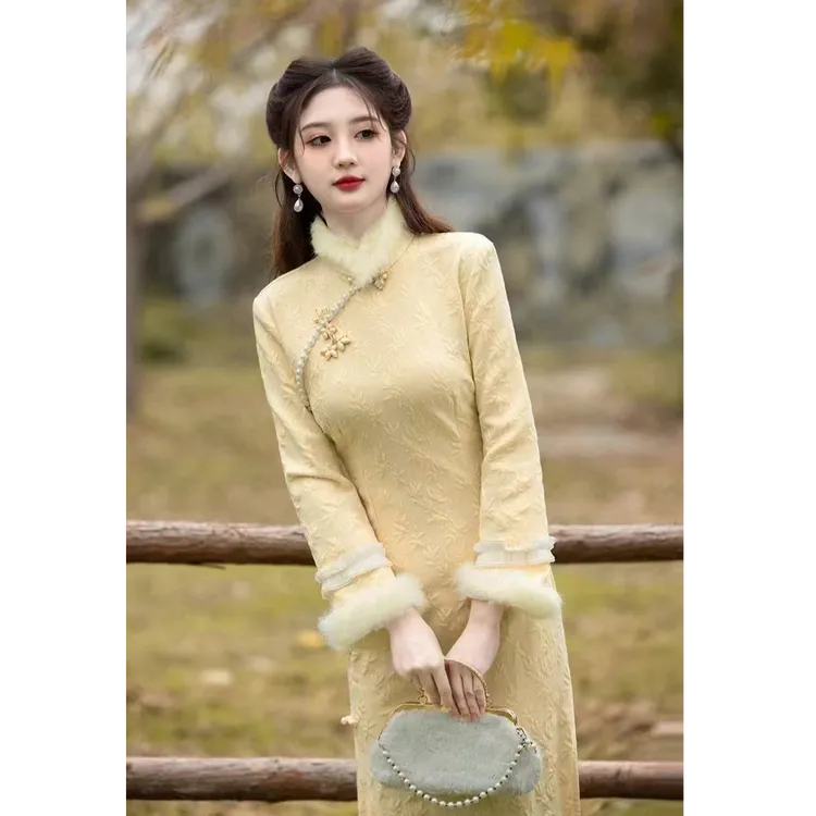 苏故里【金榜题名】秋冬款小个子气质传统款微胖女生旗袍新中式旗袍