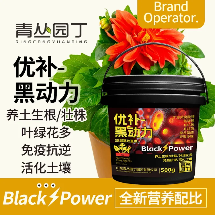 青丛园丁优补黑动力多元素活化剂养土生根壮株抗逆花卉绿植通用型