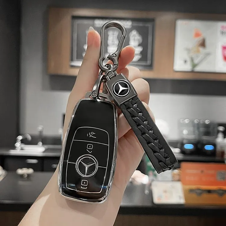 适用奔驰钥匙套新C级E级A级包C200L壳E300L车GLC300/GLE/GLA女扣