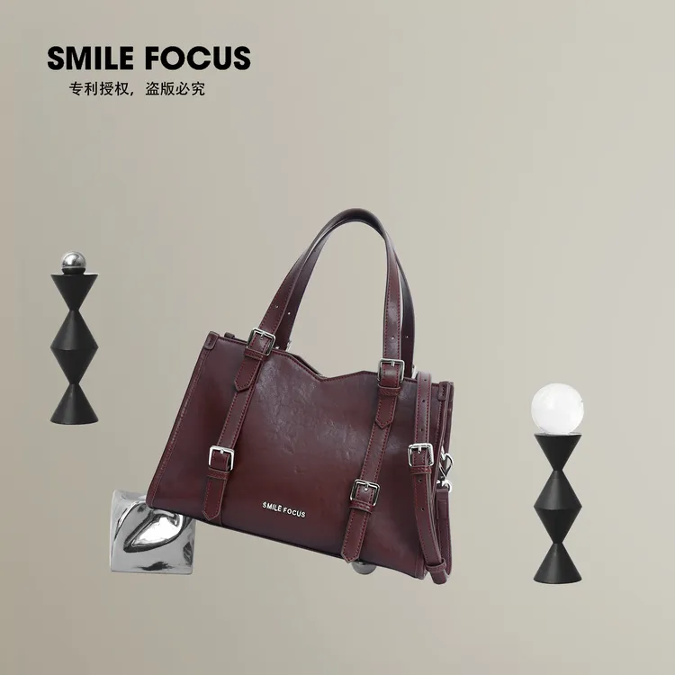 休闲新款潮流百搭手提单肩斜挎包韩系通勤包小众简约气质（3214）