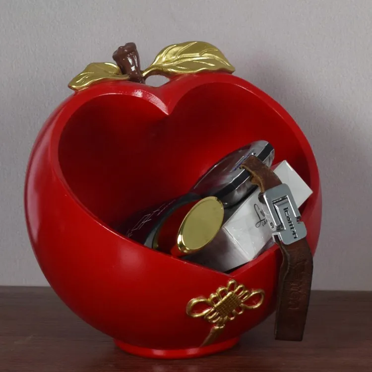轻奢创意苹果摆件电视柜玄关装饰品零食盒桌面装饰家居钥匙收纳盒