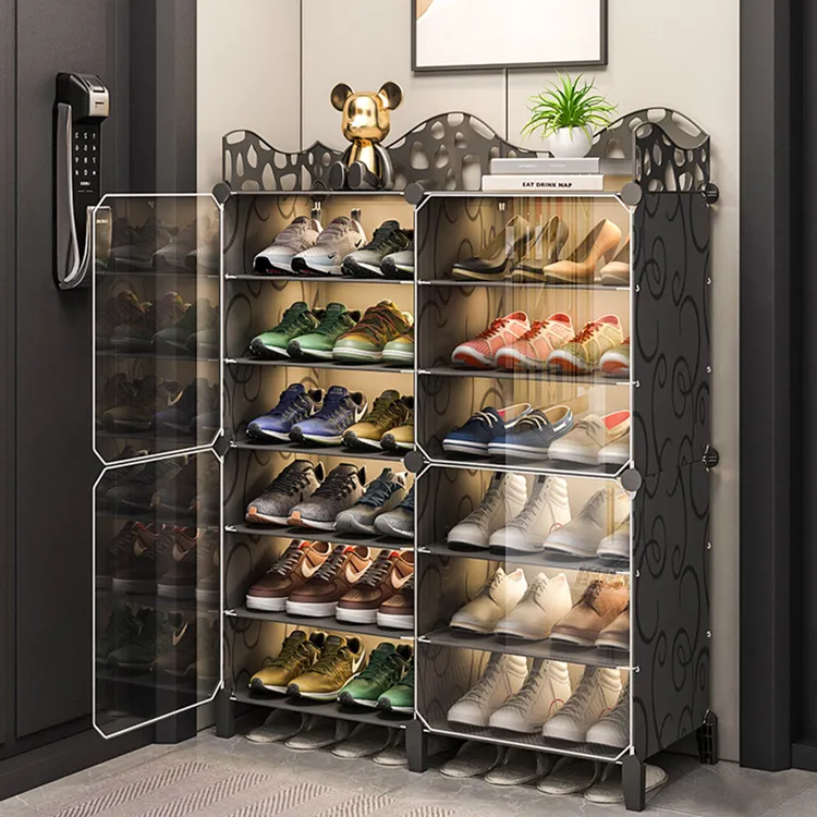 鞋盒收纳盒透明省空间简易门口塑料鞋子收纳神器折叠鞋柜靴子鞋架