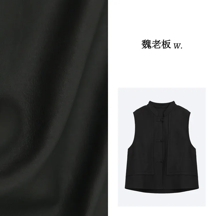 yangeer/艳歌尔【扶摇】新中式国风盘扣无袖山羊皮马甲1CDM62950