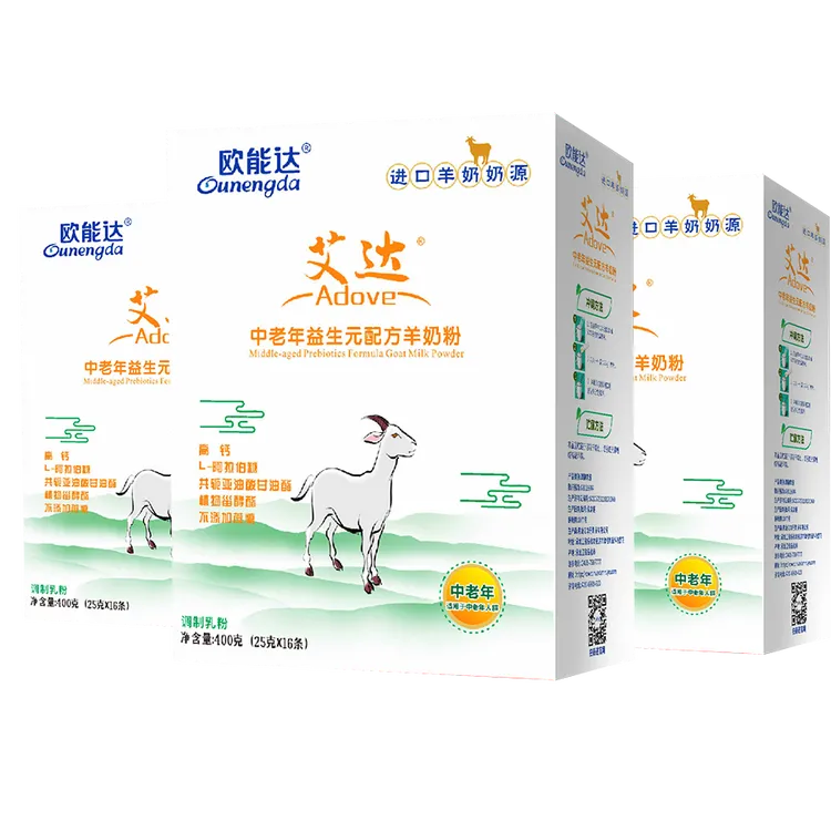 【达人】欧能达-艾达中老年益生元配方羊奶粉400克/盒（25克*16条）